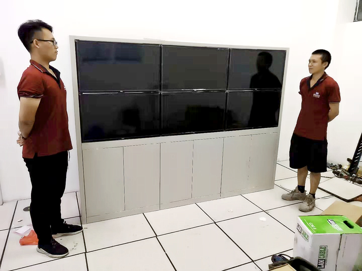 嘉兴办公楼宇拼接电视大屏及网络布线系统(图7) 嘉兴办公楼宇拼接电视大屏及网络布线系统(图7)