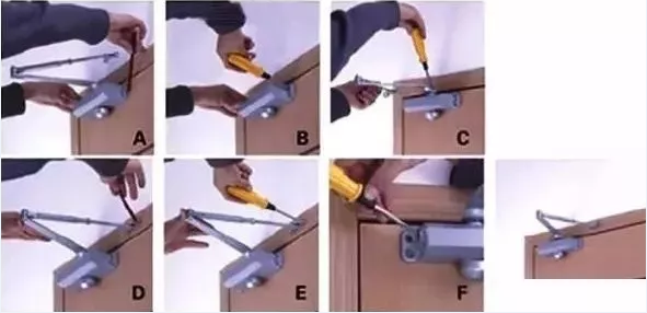 安装闭门器的步骤b 安装闭门器的步骤b